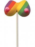 Rainbow Boob Sucker - LGBT Bachelorette Party Rainbow Boobie Pop Sucker
